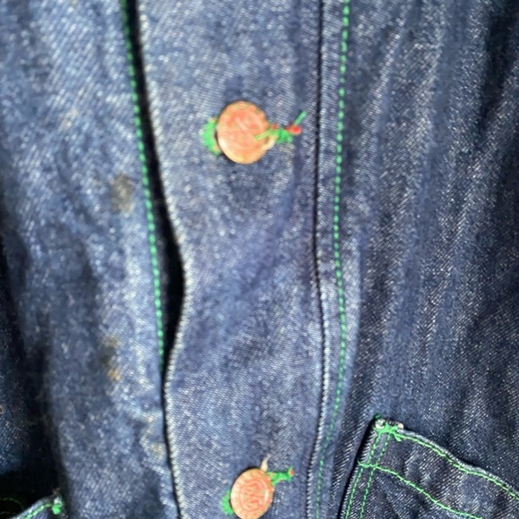 Rare Vintage Cross Colours Dig It Long Denim Chore Jacket Streetwear HipHop 1/XL - Picture 8 of 15